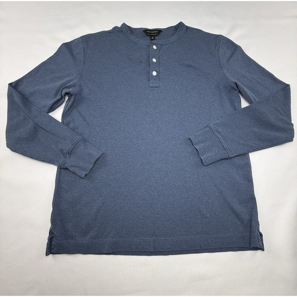 Banana Republic Other - Banana Republic Luxe Touch Henley Shirt Mens M Blue Long Sleeve Performance
